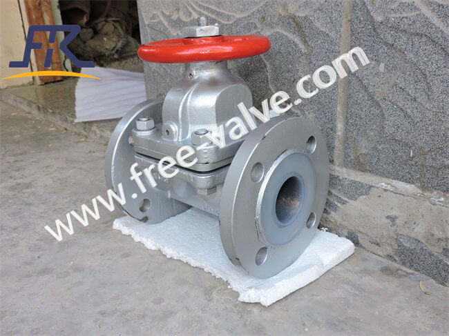 manual flange fluorine lined diaphragm valve